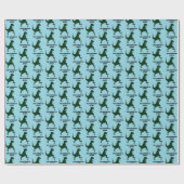 Tiny Humans Go Squish Funny Dinosaur Cartoon Cadeaupapier (Vlak)