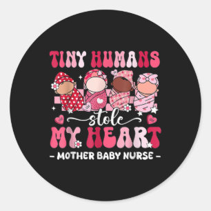 Tiny Humans houdt mijn hartmoeder tegen Nurse Vale Ronde Sticker