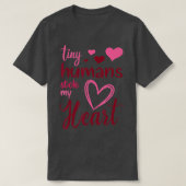 Tiny Humans Stole My Heart Valentijnsdag NICU Nu T-shirt (Design voorkant)