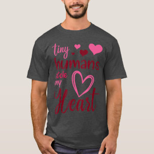 Tiny Humans Stole My Heart Valentijnsdag NICU Nu T-shirt