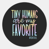 Tiny Humans zijn mijn favoriete kinderarts NICU Nu Ronde Sticker (Voorkant)