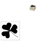 Tiny Irish Shamrock Floral Leaf - Lucky - Stem Rubberstempel (Gestempeld)