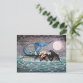Tiny Island Mermaid Briefkaart (Staand voorkant)