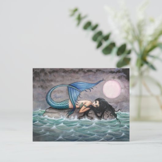 Tiny Island Mermaid Briefkaart (Staand voorkant)