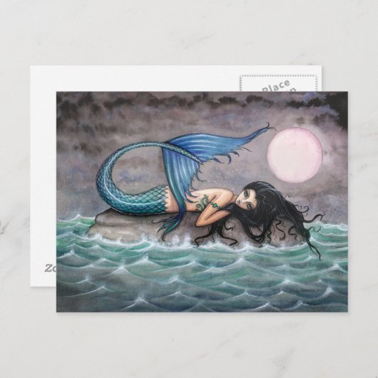 Tiny Island Mermaid Briefkaart (Voorkant / Achterkant)
