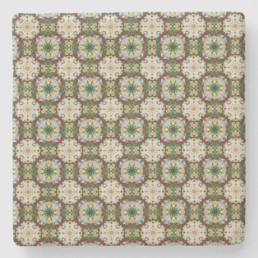 Tiny kerst Bells Patroon Stenen Onderzetter (Voorkant)