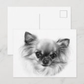 Tiny King - Met de hand geschilderd portret van ee Briefkaart (Voorkant / Achterkant)