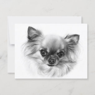 Tiny King - Met de hand geschilderd portret van ee Briefkaart
