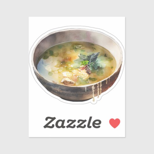 Tiny Korean Soup Art Sticker (Vel)