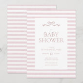 Tiny Lady Waterverf Bow Baby shower Kaart (Voorkant / Achterkant)