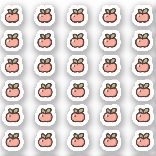 Tiny latte apple planner sticker (Voorkant)