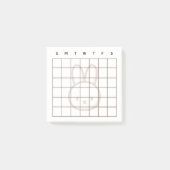 Tiny latte bunny kalender Post-it Notities Post-it® Notes (Voorkant)