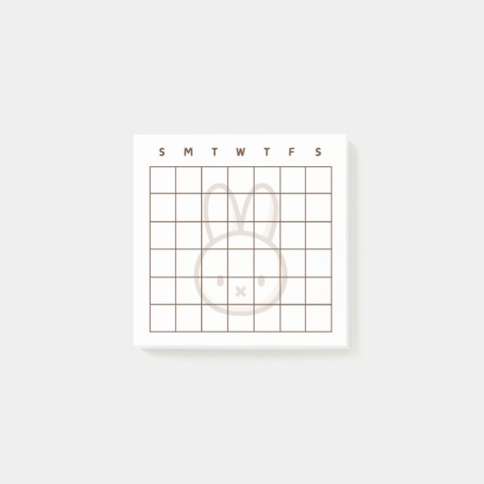 Tiny latte bunny kalender Post-it Notities Post-it® Notes (Voorkant)