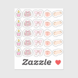 Tiny latte bunny sleeping time sticker