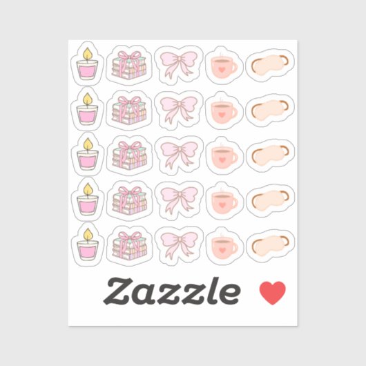 Tiny latte bunny sleeping time sticker (Vel)