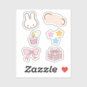 Tiny latte bunny sleeping time sticker (Vel)