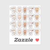 Tiny latte emotion alanimals planner sticker (Vel)