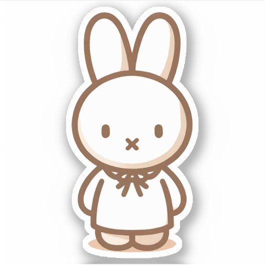 Tiny latte lint jurk Custom-Cut Vinyl Sticker (Voorkant)