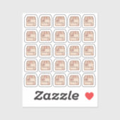 Tiny latte shipping box planner sticker (Vel)