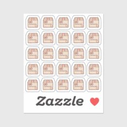 Tiny latte shipping box planner sticker
