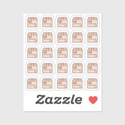 Tiny latte shipping box planner sticker (Vel)