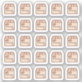 Tiny latte shipping box planner sticker (Voorkant)