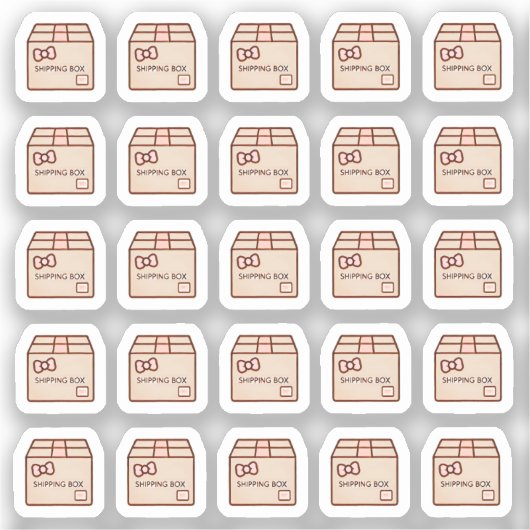 Tiny latte shipping box planner sticker (Voorkant)