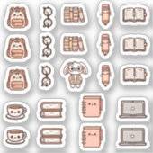 Tiny latte study time sticker (Voorkant)