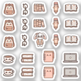 Tiny latte study time sticker