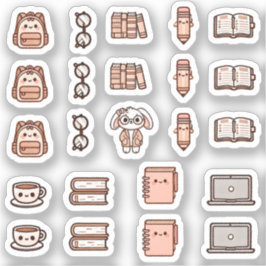 Tiny latte study time sticker