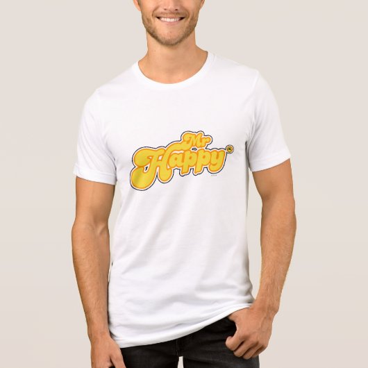 Tiny & Laughing Mr Happy Tri-Blend Shirt (Voorkant)