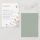 Tiny leaves WEDDING Hotel detail Accommodatie Informatiekaartje (Voorkant / Achterkant)