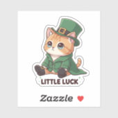 Tiny Leprechaun Kitten Cute Kawaii St Patrick  Sticker (Vel)