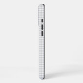 Tiny Light Grey Gingham handtekening iPhone Hoesje (Linkerkant)
