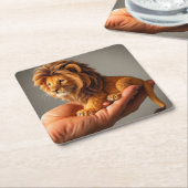 Tiny Lion Kartonnen Onderzetters (Schuin)