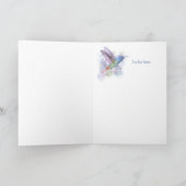 Tiny maar Fierce Quote Verjaardag Rufous Hummingbi Bedankkaart (Binnen)