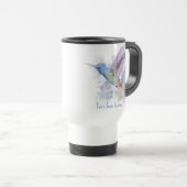 Tiny maar Fierce Quote Whimsical Rufous Hummingbir Reisbeker (Voorkant rechts)