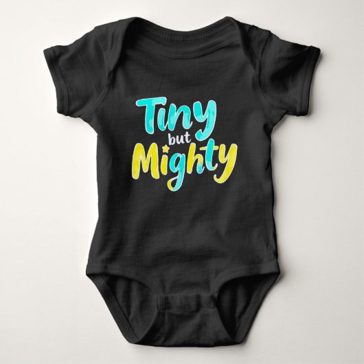 "Tiny maar Mighty" Schattige Brave Romper (Voorkant)