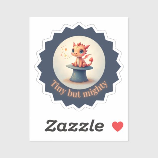 Tiny maar Mighty - Schattigee Dragon Sticker (Vel)