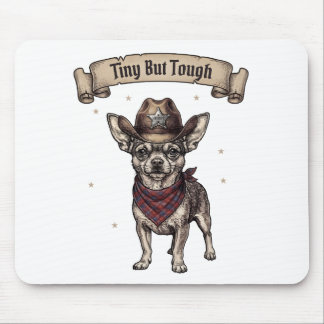 Tiny Maar Taai Chihuahua Cowboy - Westerse Hondenk Muismat