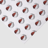 tiny maroon gray basketballs pattern tissuepapier (Detail)