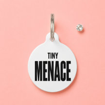 Tiny Menace Grappige Witte Honden Kat Met Eigen Na