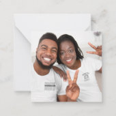 TINY MINI Gold Glitter Photo Verloving Hartelijk d Notitiekaartje (Achterkant)