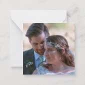 TINY MINI SIZE Script Photo Weddenschap Love Bedan Notitiekaartje (Achterkant)