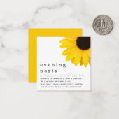 TINY MINI SIZE Sunflower Pas getrouwd Evparty Notitiekaartje (Voorkant / Achterkant in situ)