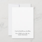 Tiny Minimal Deco White Bachelorette Party Kaart (Achterkant)