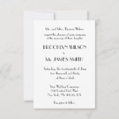 Tiny Minimal Deco White Wedding Uitnodigingen (Voorkant)
