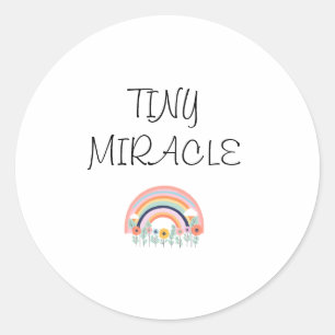 Tiny Miracle Baby Onsie Ronde Sticker