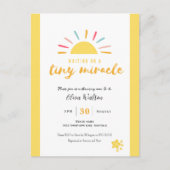 Tiny miracle invitation, Baby Shower postcard Briefkaart (Voorkant)