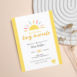 Tiny miracle invitation, Baby Shower postcard Briefkaart